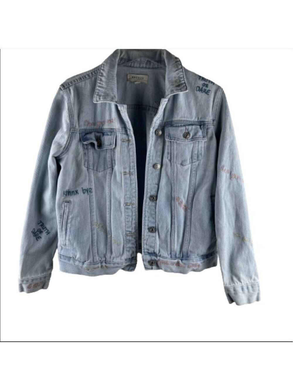 Women’s Pacsun Denim Blue Button Down Jacket Medium!